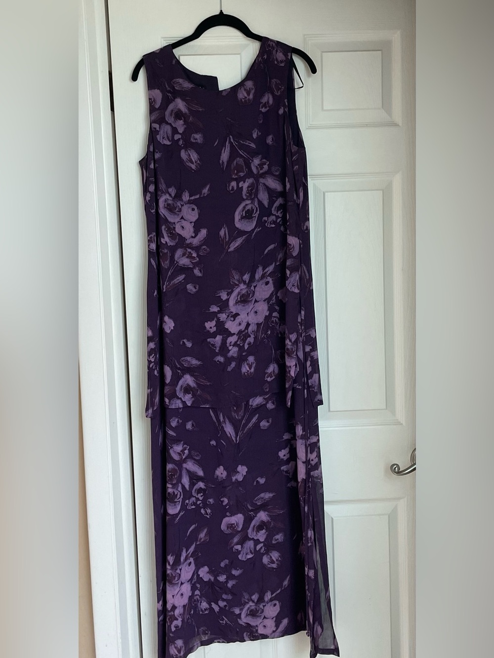 Donna Ricco Purple Floral Maxi Dress